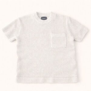 Abercrombie & Fitch Cream Knit Light-Weight Short Sleeve Sweater